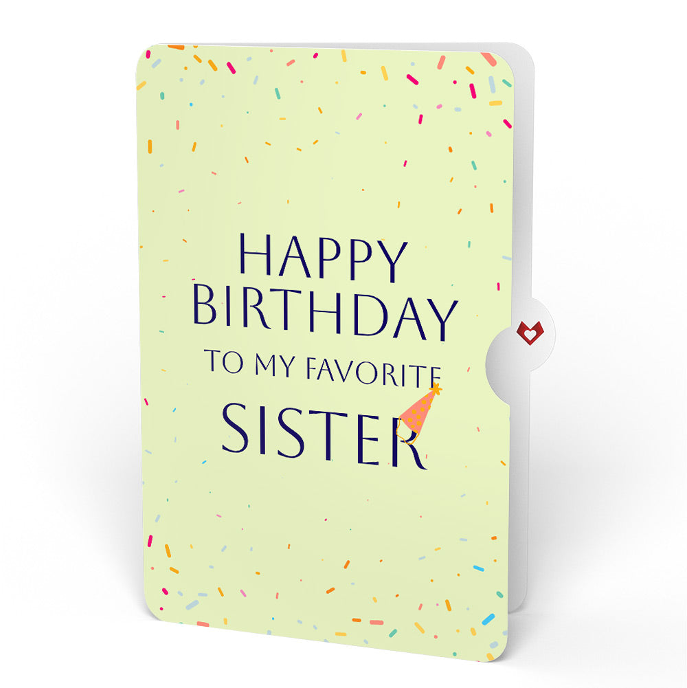 Happy Birthday Balloons Music and Lights Pop-Up Card and Sentiment Set for Sister