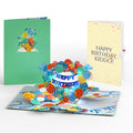 Happy Birthday Balloons Music and Lights Pop-Up Card and Sentiment Set for Kid