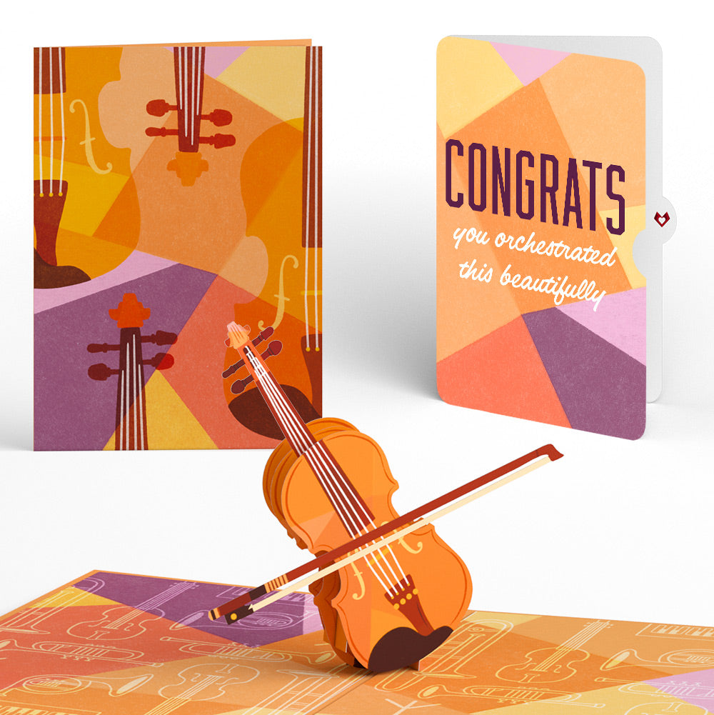 Violin Congratulations Pop-Up Card and Sentiment Set