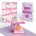 'Hey Mom' Vintage Phone Mother’s Day Music and Lights Pop-Up Card and Sentiment Set for Mom