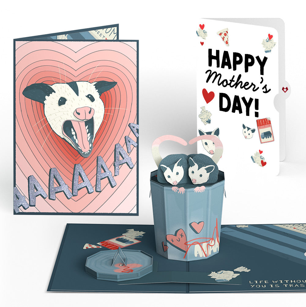 Life Without You Is Trash Possums Mother’s Day Pop-Up Card and Sentiment Set