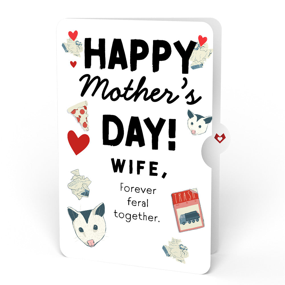 Life Without You Is Trash Possums Mother’s Day Pop-Up Card and Sentiment Set for Wife