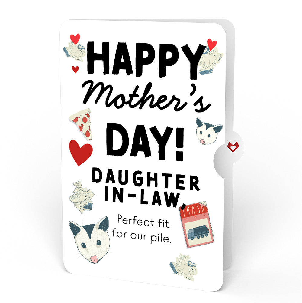 Life Without You Is Trash Possums Mother’s Day Pop-Up Card and Sentiment Set for Daughter-in-law