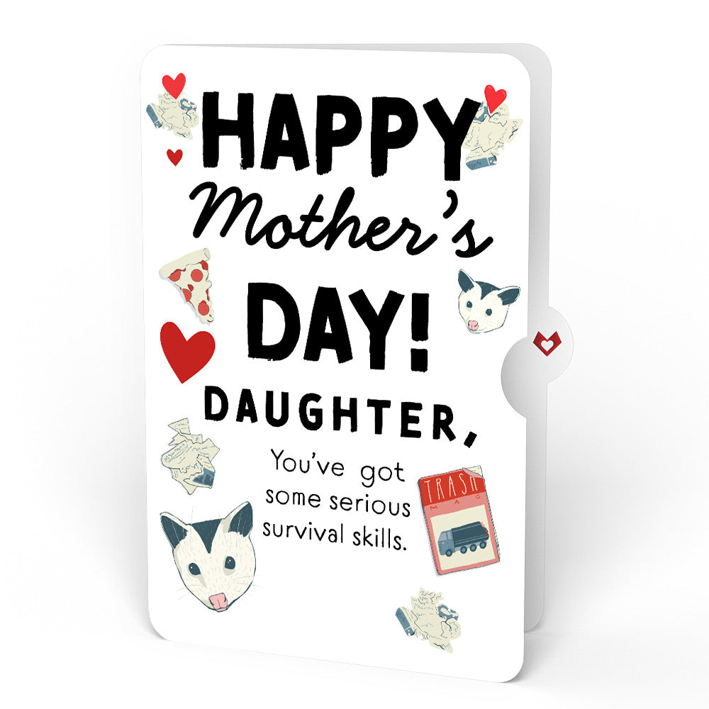 Party Possums Mother’s Day Glitter Bouquet and Sentiment Set for Daughter