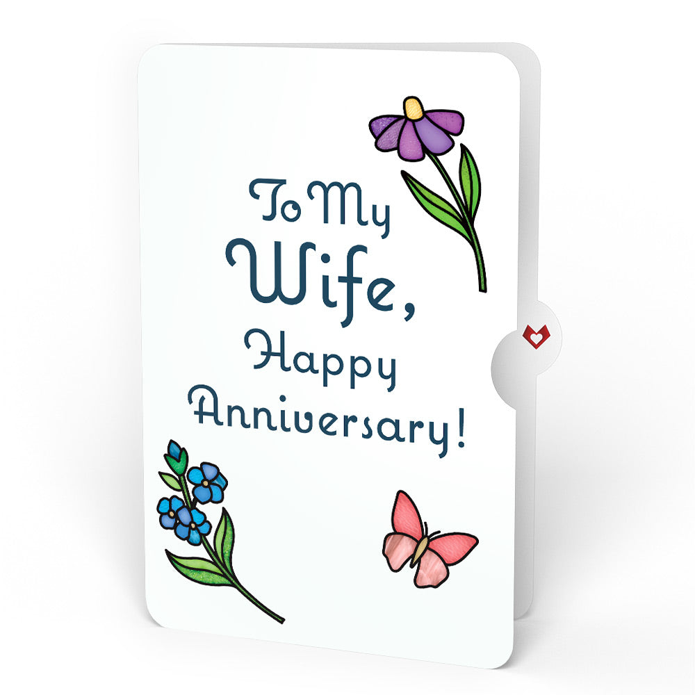 Garden Glow Anniversary Suncatcher Bouquet and Sentiment Set for Wife