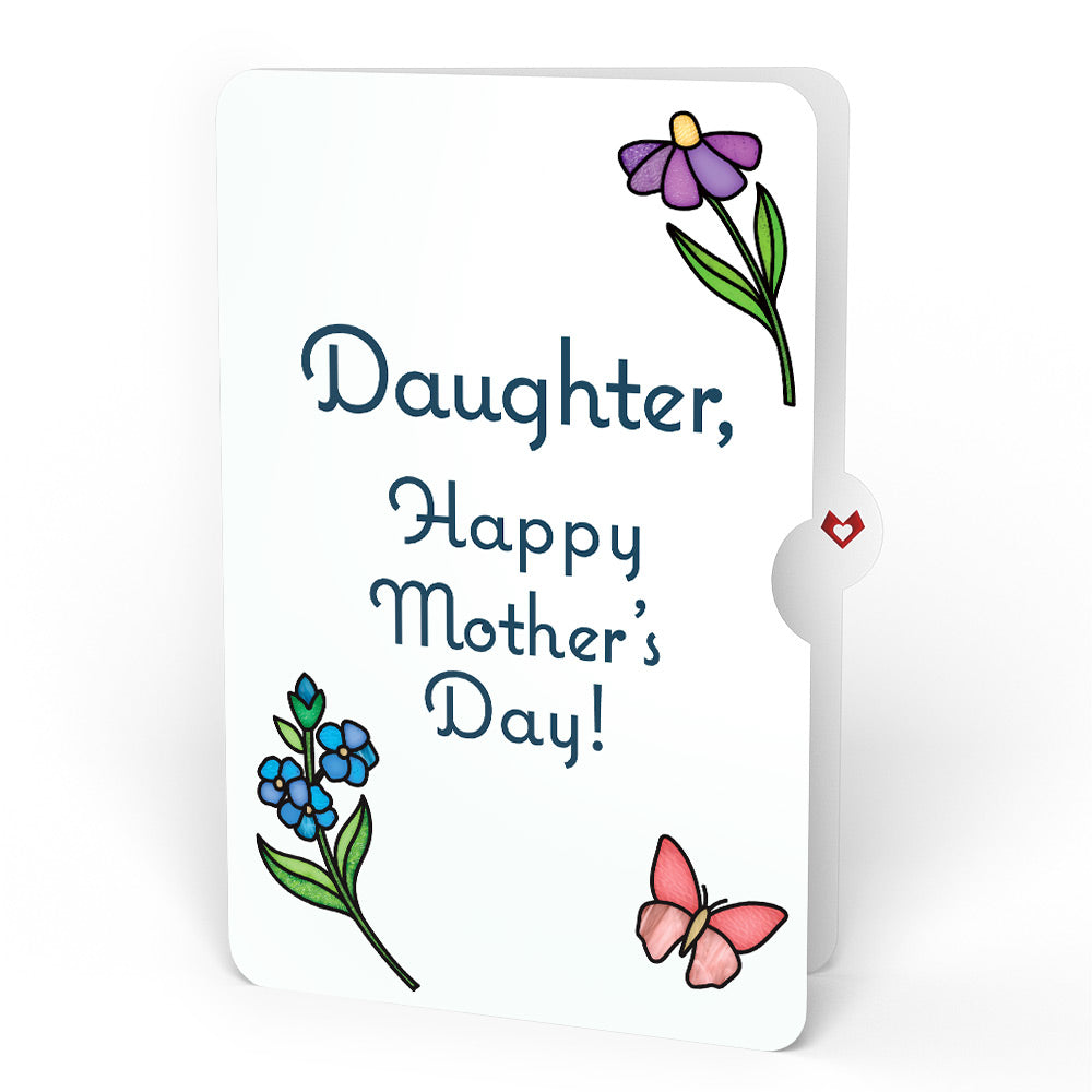 Garden Glow Mother’s Day Suncatcher Bouquet and Sentiment Set for Daughter