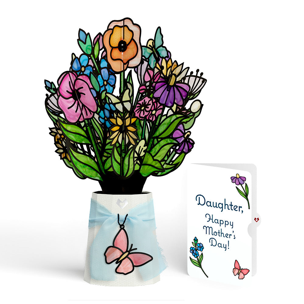 Garden Glow Mother’s Day Suncatcher Bouquet and Sentiment Set for Daughter