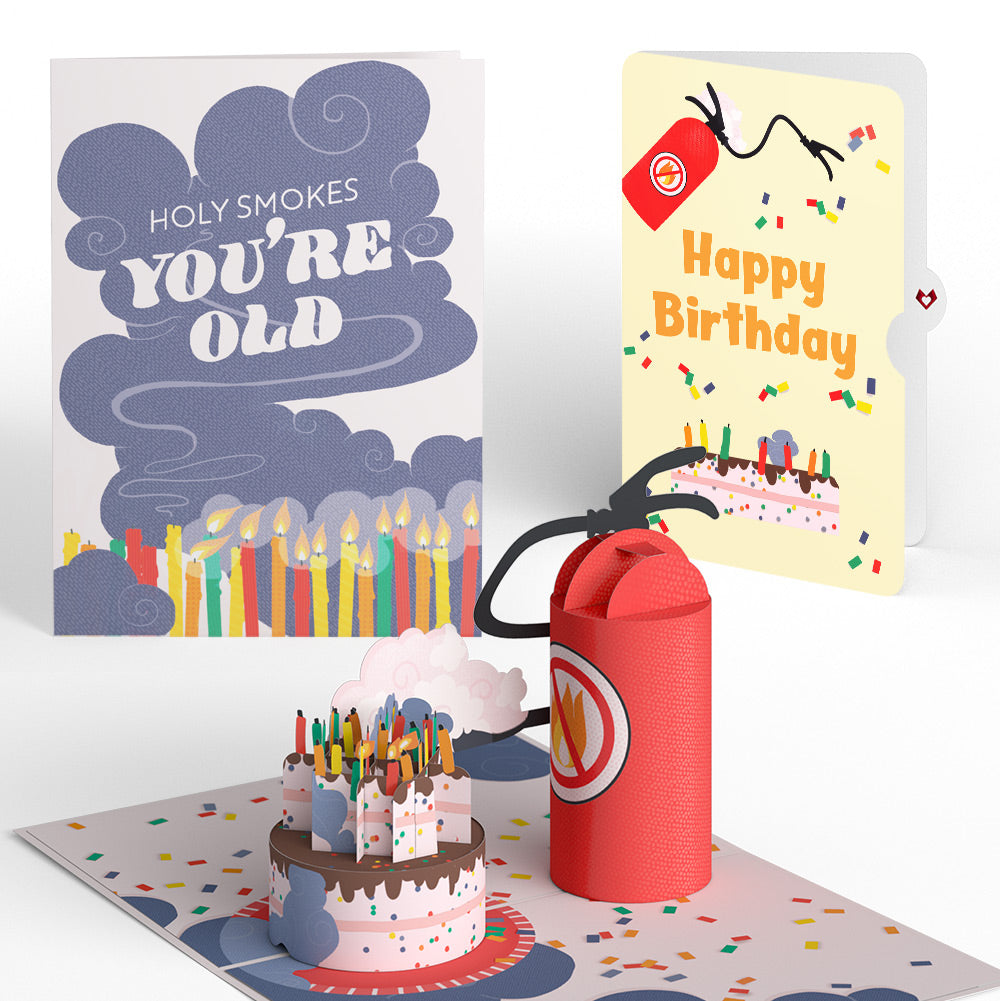 Holy Smokes You're Old Birthday Pop-Up Card and Fire Extinguisher Sentiment Set