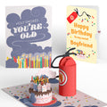 Holy Smokes You're Old Birthday Pop-Up Card and Sentiment Set for Boyfriend
