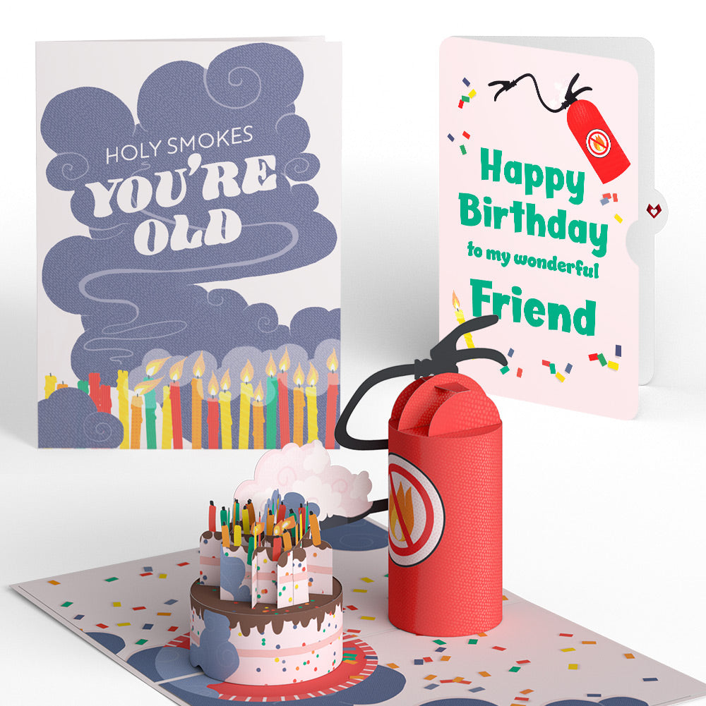 Holy Smokes You're Old Birthday Pop-Up Card and Sentiment Set for Friend