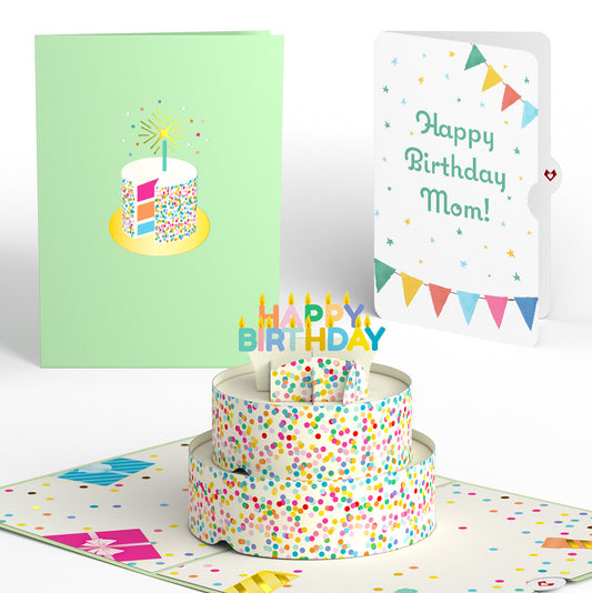 Sprinkles Birthday Cake Pop-Up Card and Sentiment Set for Mom