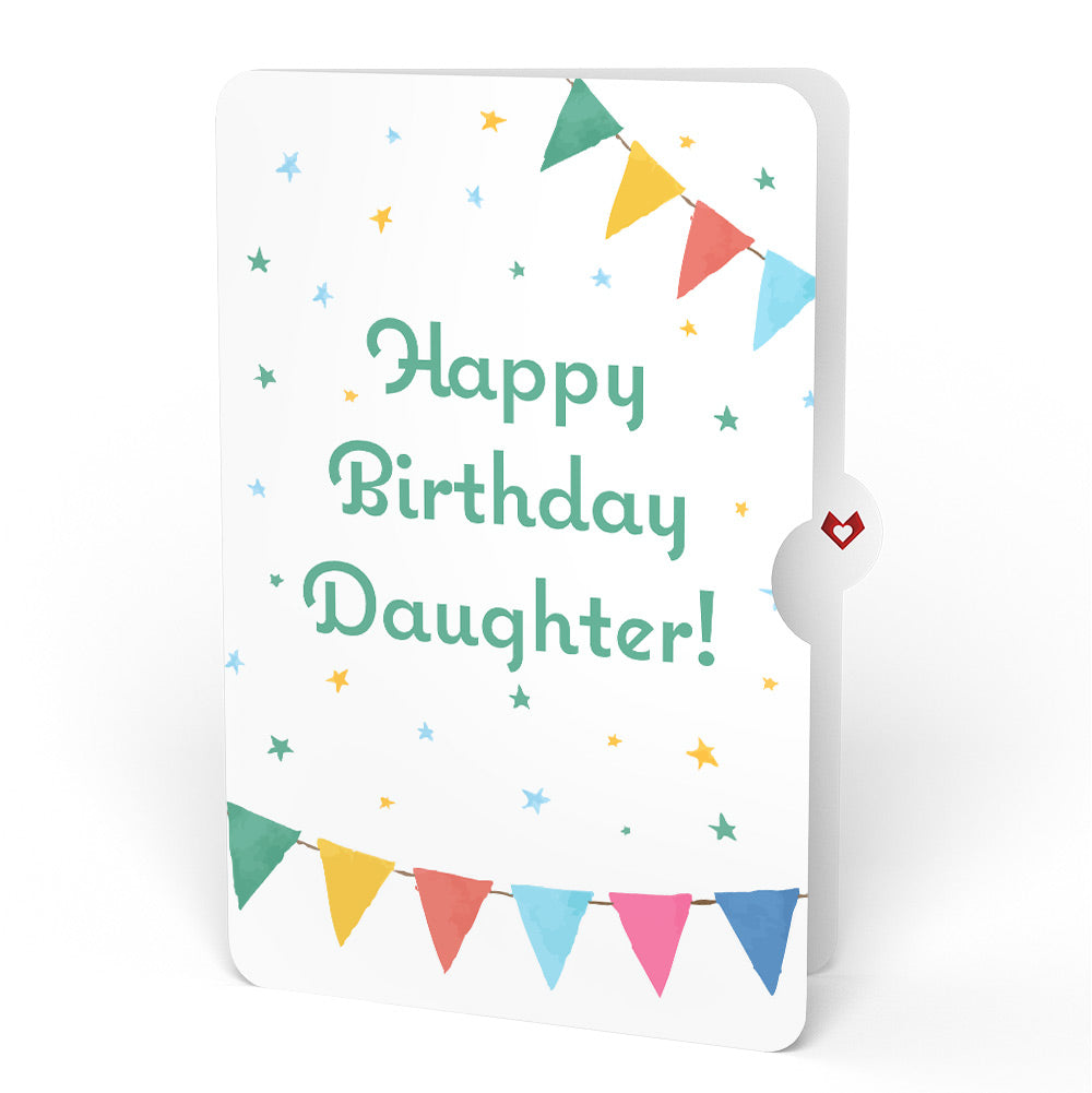 Sprinkles Birthday Cake Pop-Up Card and Starry Pennant Sentiment Set for Daughter