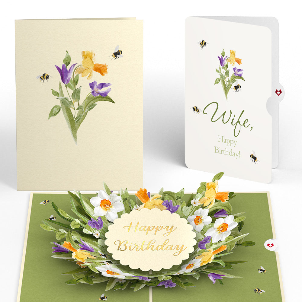 Birthday in Bloom Pop-Up Card and Sentiment Set for Wife