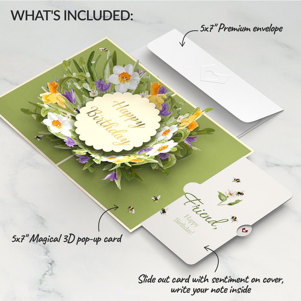 Birthday in Bloom Pop-Up Card and Sentiment Set for Friend