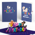 Happy Birthday Cats Pop-Up Card and Sentiment Set for Husband