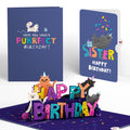 Happy Birthday Cats Pop-Up Card and Sentiment Set for Sister