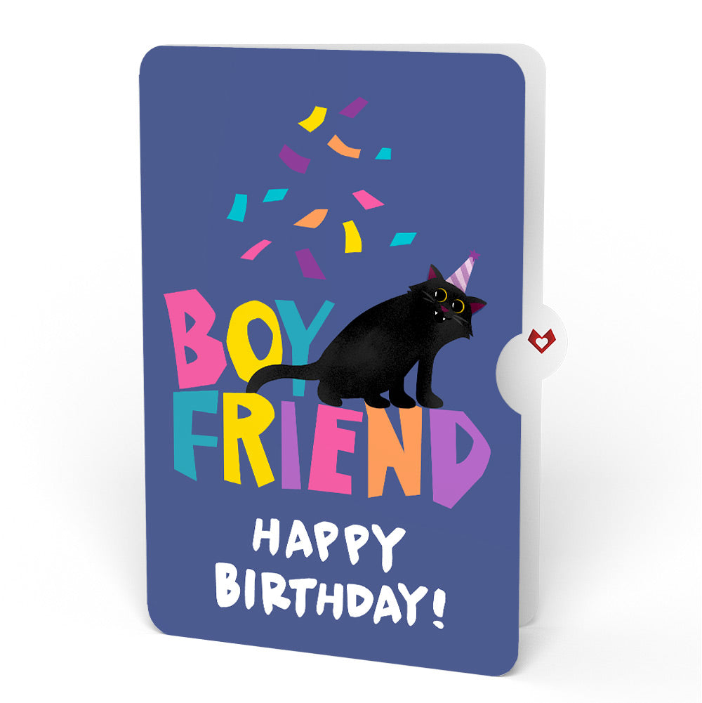 Happy Birthday Cats Pop-Up Card and Sentiment Set for Boyfriend