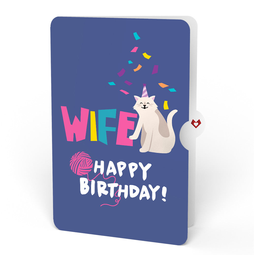 Happy Birthday Cats Pop-Up Card and Sentiment Set for Wife