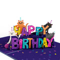 Happy Birthday Cats Pop-Up Card and Sentiment Set for Granddaughter