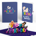 Happy Birthday Cats Pop-Up Card and Sentiment Set for Friend