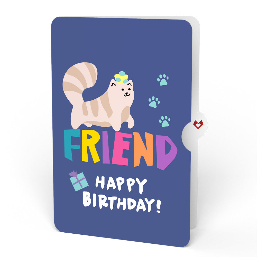 Happy Birthday Cats Pop-Up Card and Sentiment Set for Friend