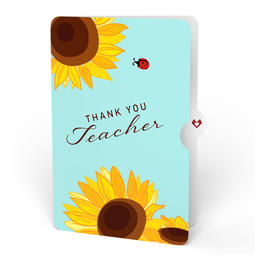 Sunflower Blooms Thank You Bouquet and Sentiment Set for Teacher