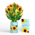 Sunflower Blooms Sympathy Bouquet and Sentiment Set