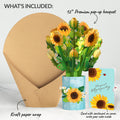 Sunflower Blooms Sympathy Bouquet and Sentiment Set