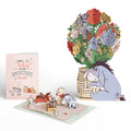 Disney's Winnie the Pooh Sweetest Treat Pop-Up Card & Flower Buds Bouquet Bundle