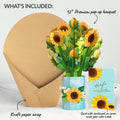 Sunflower Blooms Birthday Bouquet and Sentiment Set for Wife