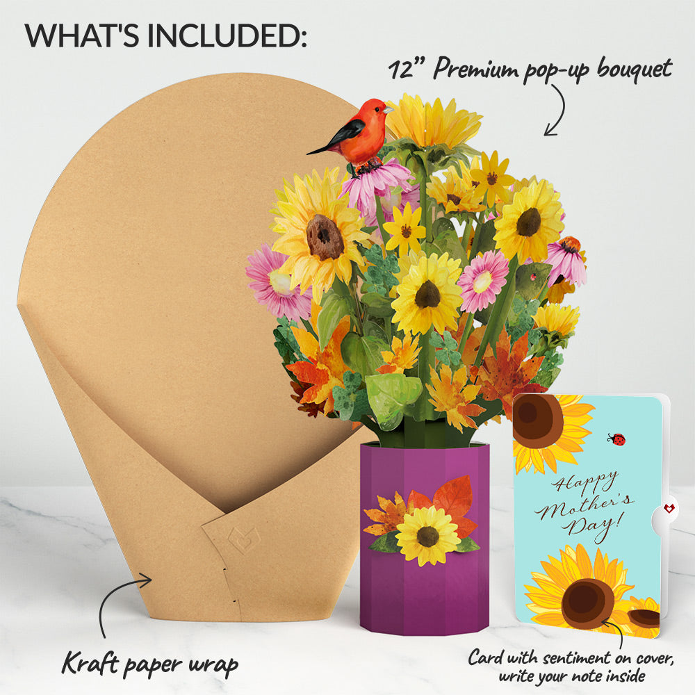 Golden Sunflower Mother’s Day Bouquet and Sentiment Set