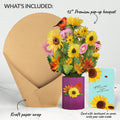 Golden Sunflower Mother’s Day Bouquet and Sentiment Set for Mom