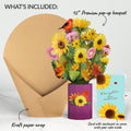 Golden Sunflower Mother’s Day Bouquet and Sentiment Set for Daughter