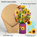 Golden Sunflower 1st Anniversary Bouquet and Sentiment Set