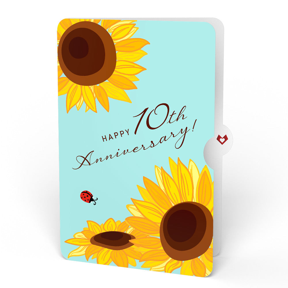 Golden Sunflower 10th Anniversary Bouquet and Sentiment Set