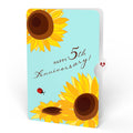 Golden Sunflower 5th Anniversary Bouquet and Sentiment Set