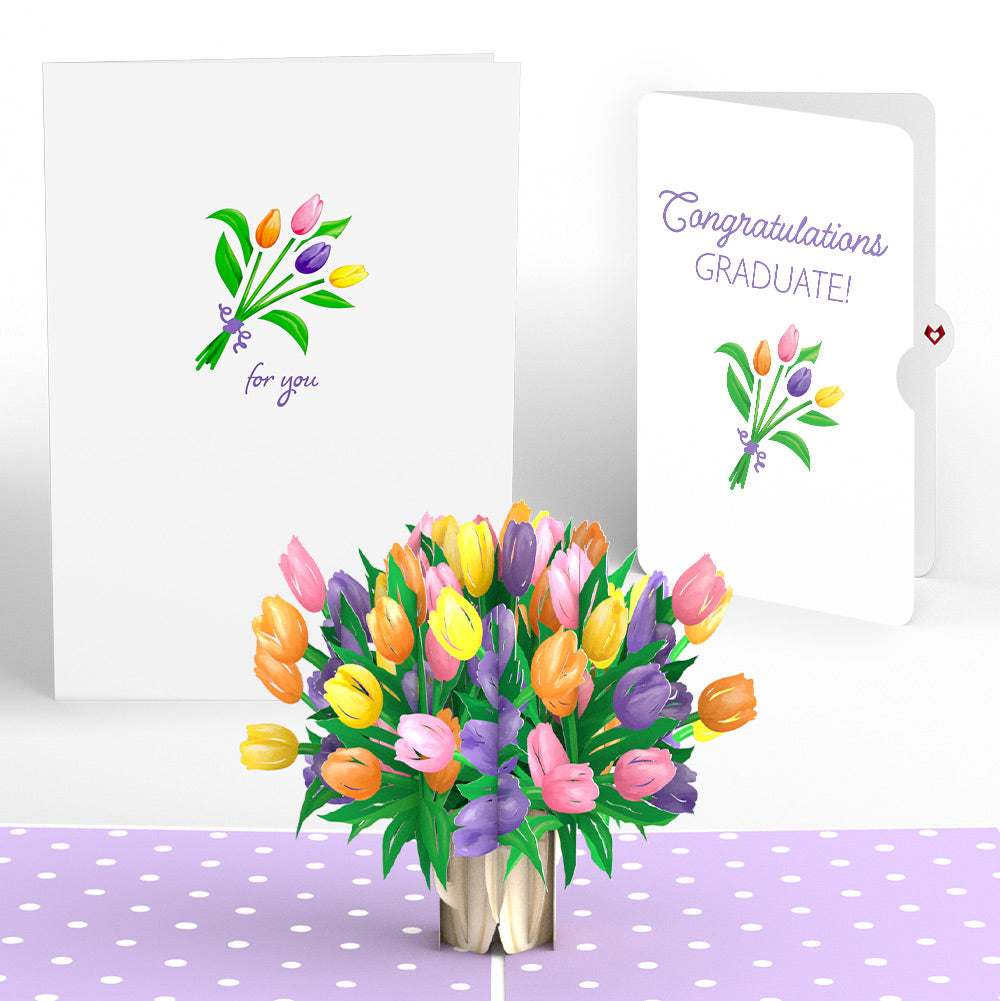 Tulips Graduation Pop-Up Card and Sentiment Set