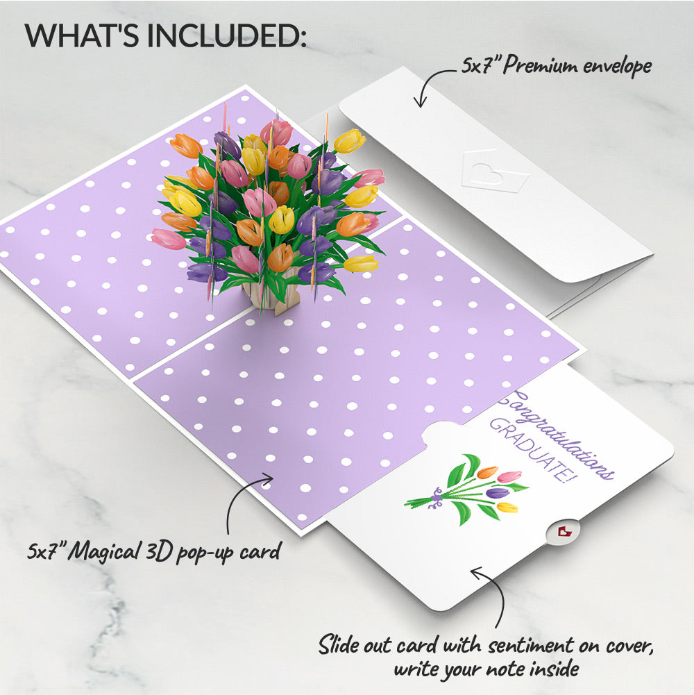 Tulips Graduation Pop-Up Card and Sentiment Set