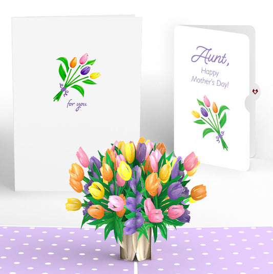 Tulips Mother’s Day Pop-Up Card and Sentiment Set for Aunt