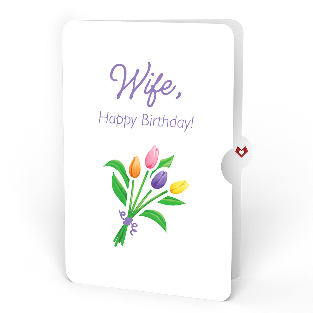Tulips Birthday Pop-Up Card and Sentiment Set for Wife