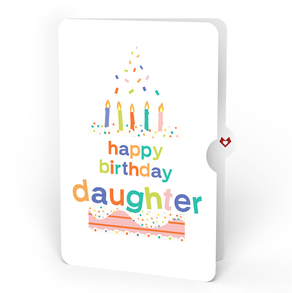 Happy Birthday to You! Confetti Cake Pop-Up Card and Sentiment Set for Daughter
