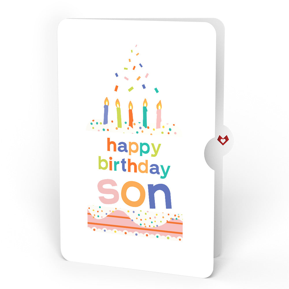 Happy Birthday to You! Confetti Cake Pop-Up Card and Sentiment Set for Son