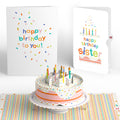 Happy Birthday to You! Confetti Cake Pop-Up Card and Sentiment Set for Sister