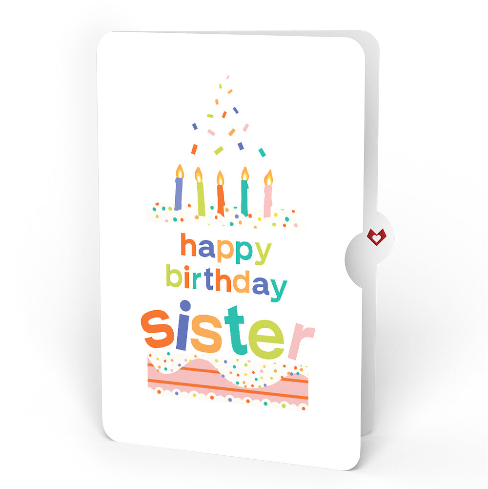 Happy Birthday to You! Confetti Cake Pop-Up Card and Sentiment Set for Sister