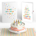 Happy Birthday to You! Confetti Cake Pop-Up Card and Sentiment Set for Granddaughter
