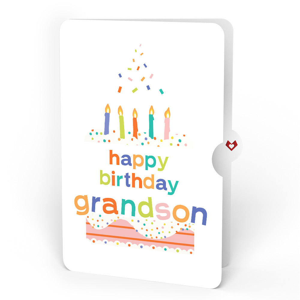 Happy Birthday to You! Confetti Cake Pop-Up Card and Sentiment Set for Grandson