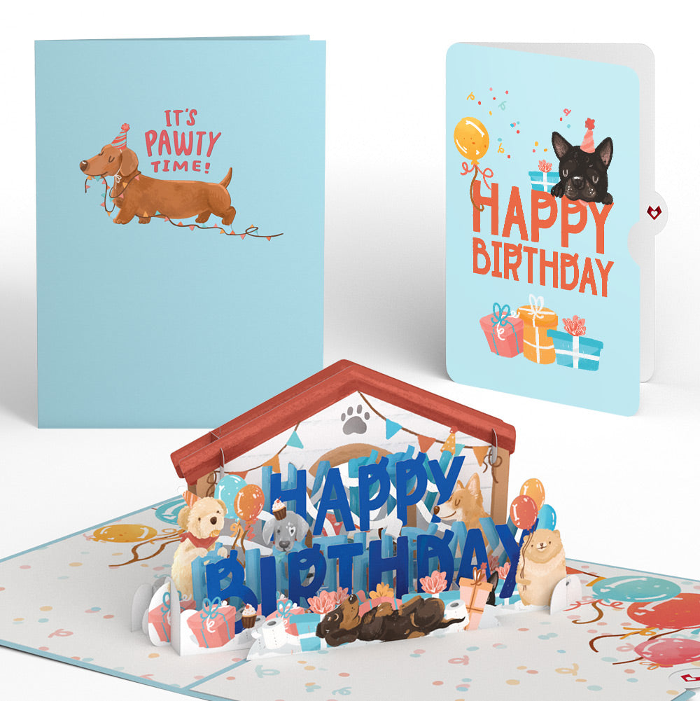 Happy Birthday Dogs Pop-Up Card and Sentiment Set