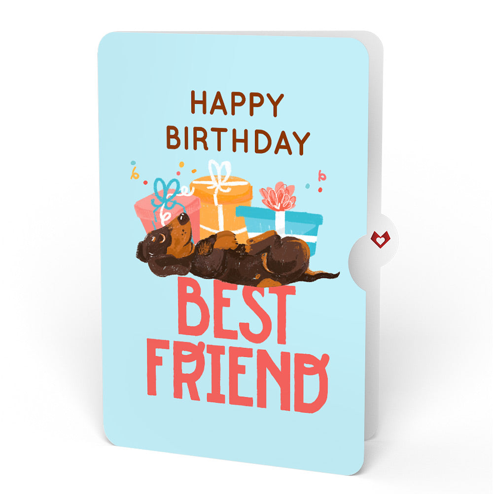 Happy Birthday Dogs Pop-Up Card and Sentiment Set for Best Friend