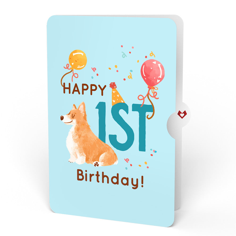 Happy 1st Birthday Dogs Pop-Up Card and Sentiment Set