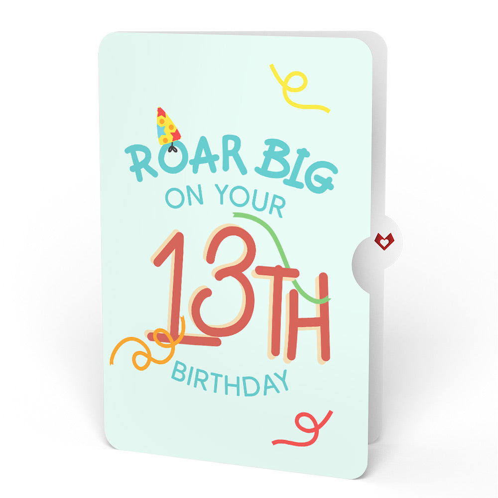 13th Birthday Dinosaurs Pop-Up Card and Sentiment Set